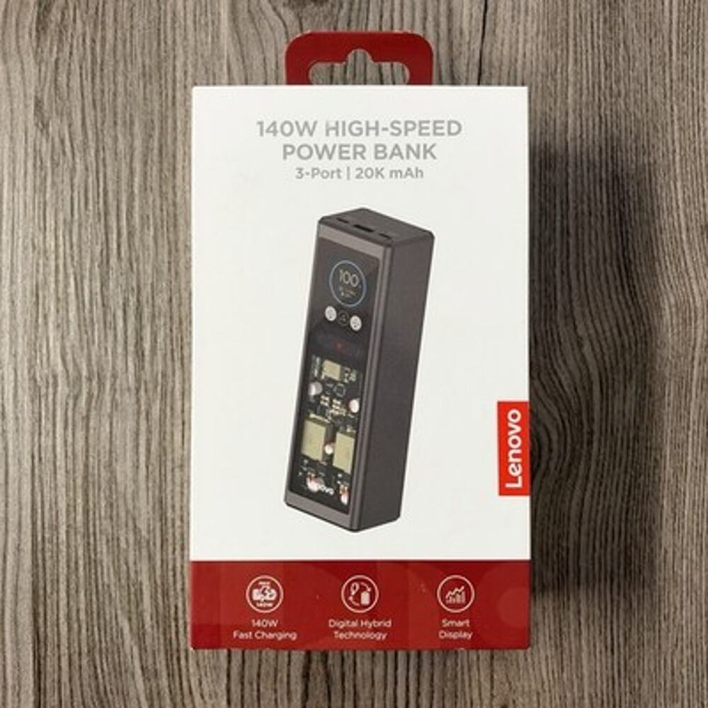 Lenovo 140W High-Speed Power Bank 3-Port 20000mAh G0A3140WUS Factory Sealed